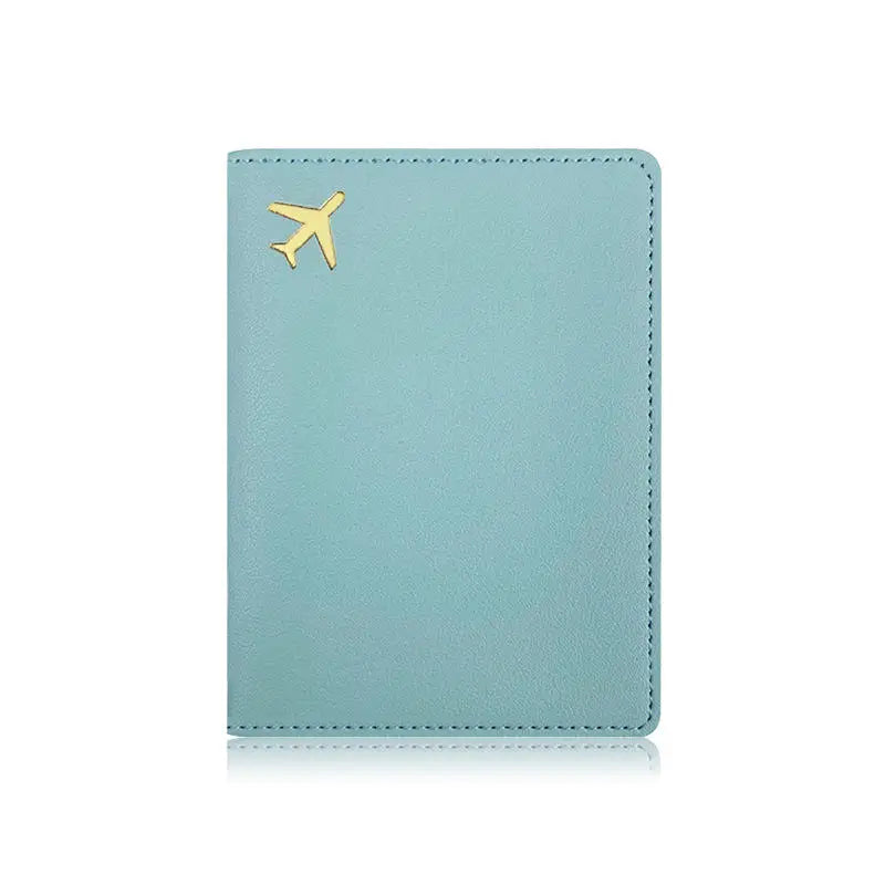Luxury Gold Airplane Passport Cover Custom Name Men Women Business Passport Holder Personalized Logo Initials Travel Accessories