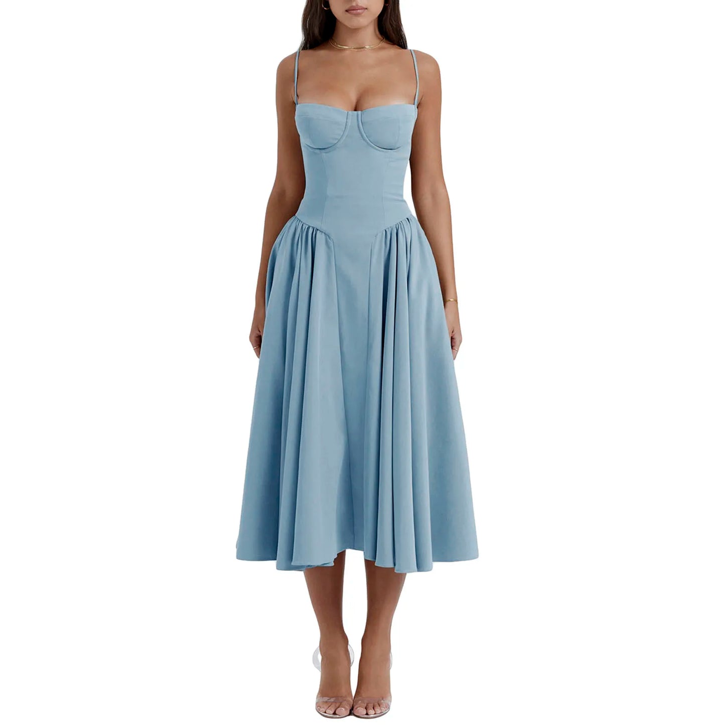 French Retro Dress for Women Sleeveless Dopamine Wear Strappy Dress Fall pring Clothes for Ladies