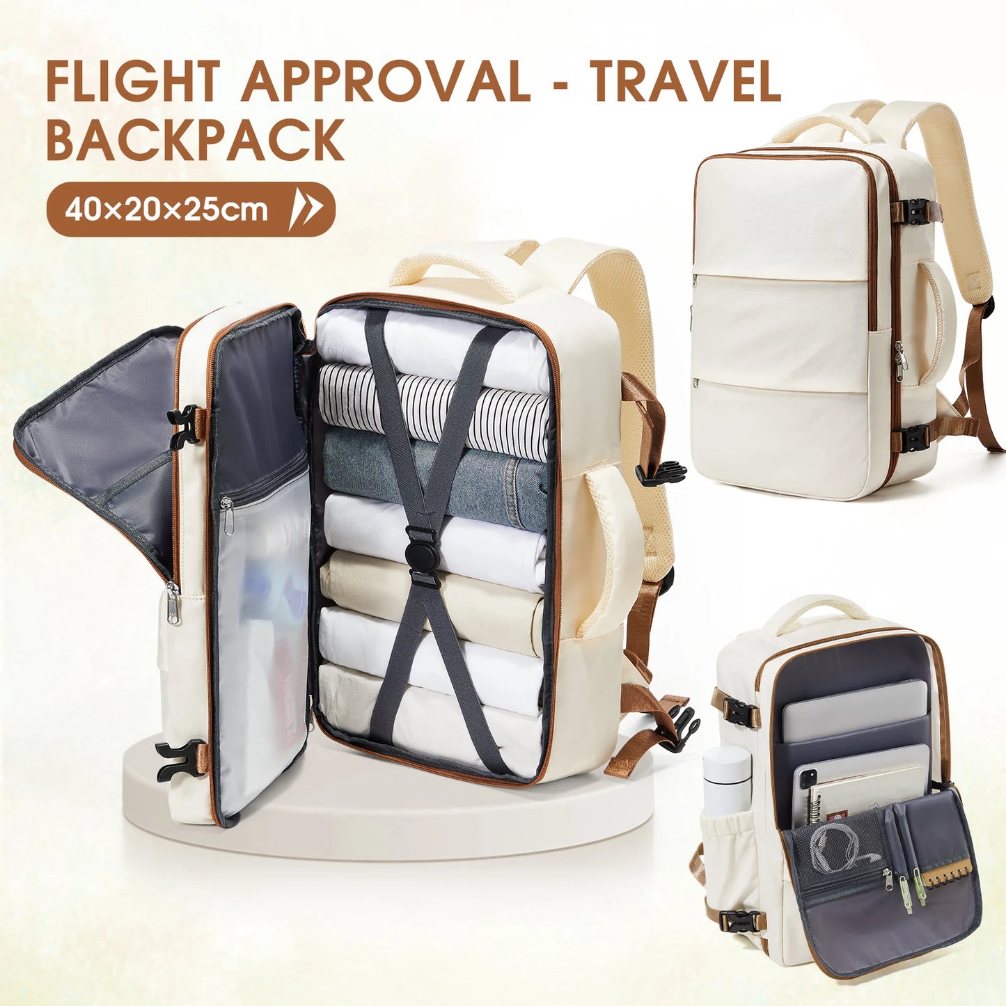 Notebook Backpack Travel 40x30x20 Ryanair Laptop Bag Men Women Business Waterproof Cabin Bag Carry ons Backpack School Bag