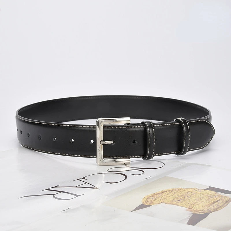 9 Colors Business Women Office Suits Trousers Belts Genuine Cow Leather Corset Dress Shirt Waist Belts Cowhide Femme Ceinture