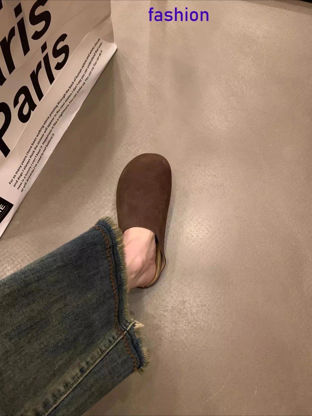 2026 new women's fashion flat slippers, outdoor comfortable soft-soled mule shoes, vintage home slippers, anti-slip beach shoes