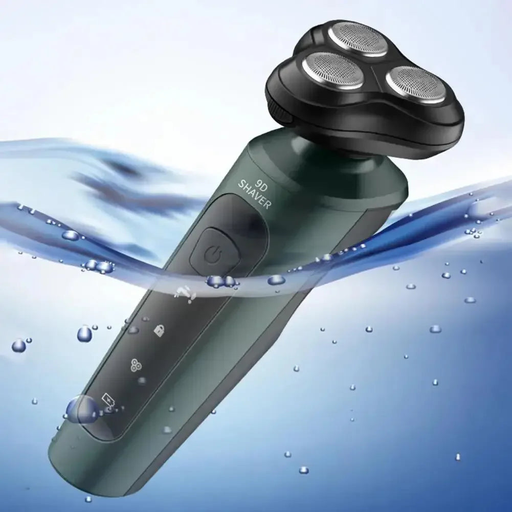 Electric Shavers for Men Waterproof Electric Trimmer Razor Wet &amp Dry Use Rechargeable Battery Rotary Shavers Machine Shaving
