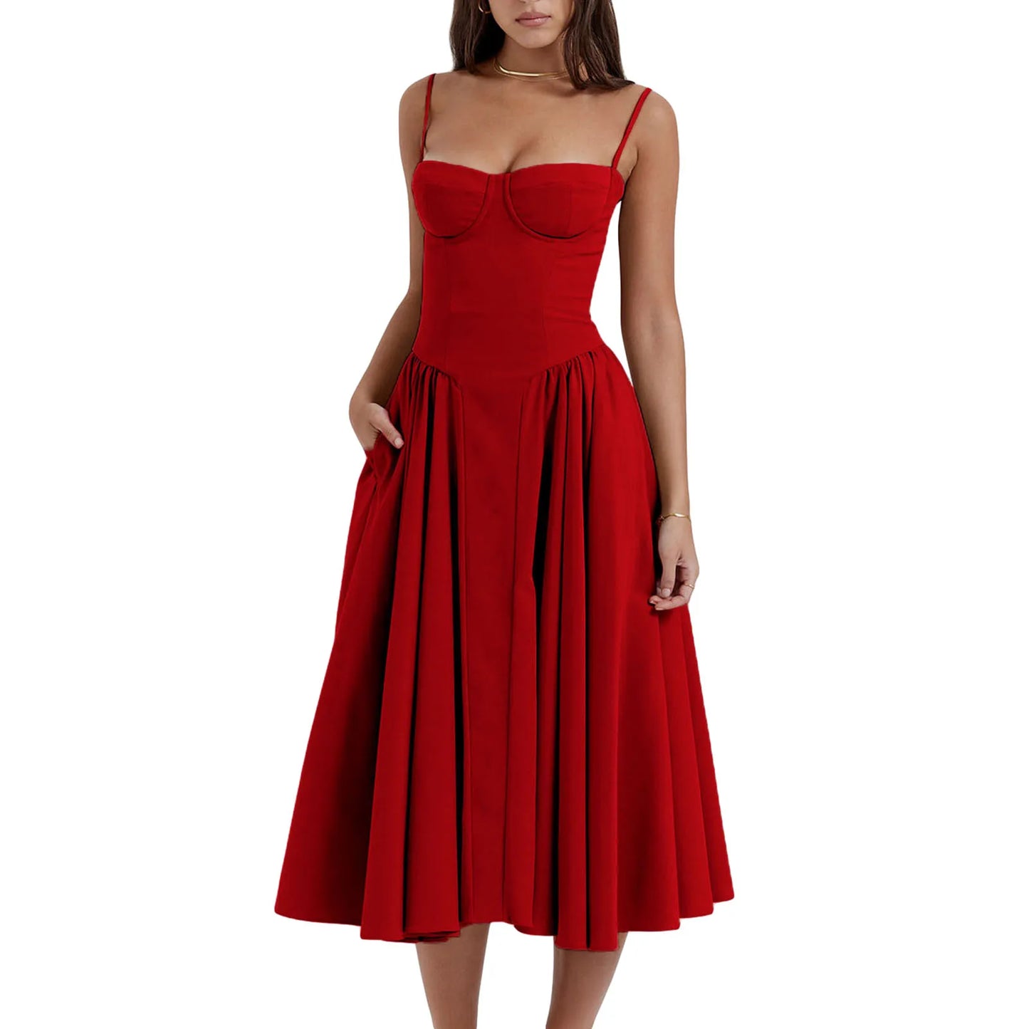 French Retro Dress for Women Sleeveless Dopamine Wear Strappy Dress Fall pring Clothes for Ladies