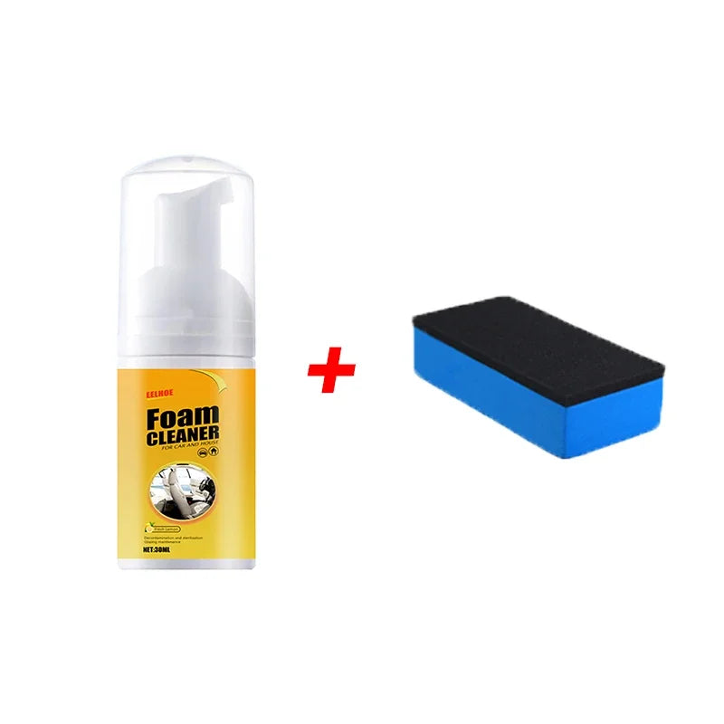 30/60/100/150ml Multi-Purpose Car Wash Foam Cleaner Kit Car Interior Leather Seat Panel Cleaner Anti-aging Cleaning Foam Spray