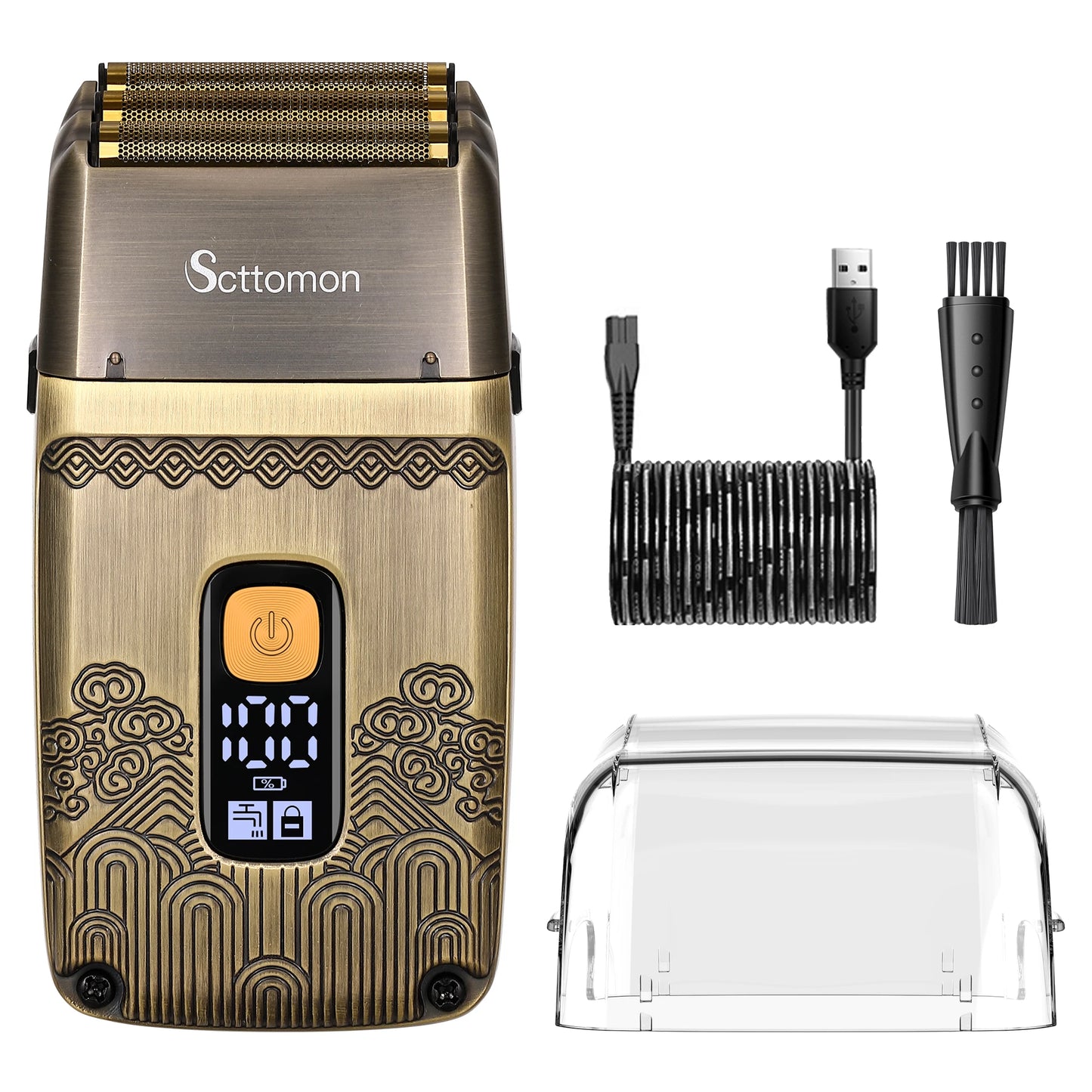 Shaver Professional Electric Razor Shaving Machine Waterproof Beard Trimmer Metal Razor Digital Display Shavers for Men