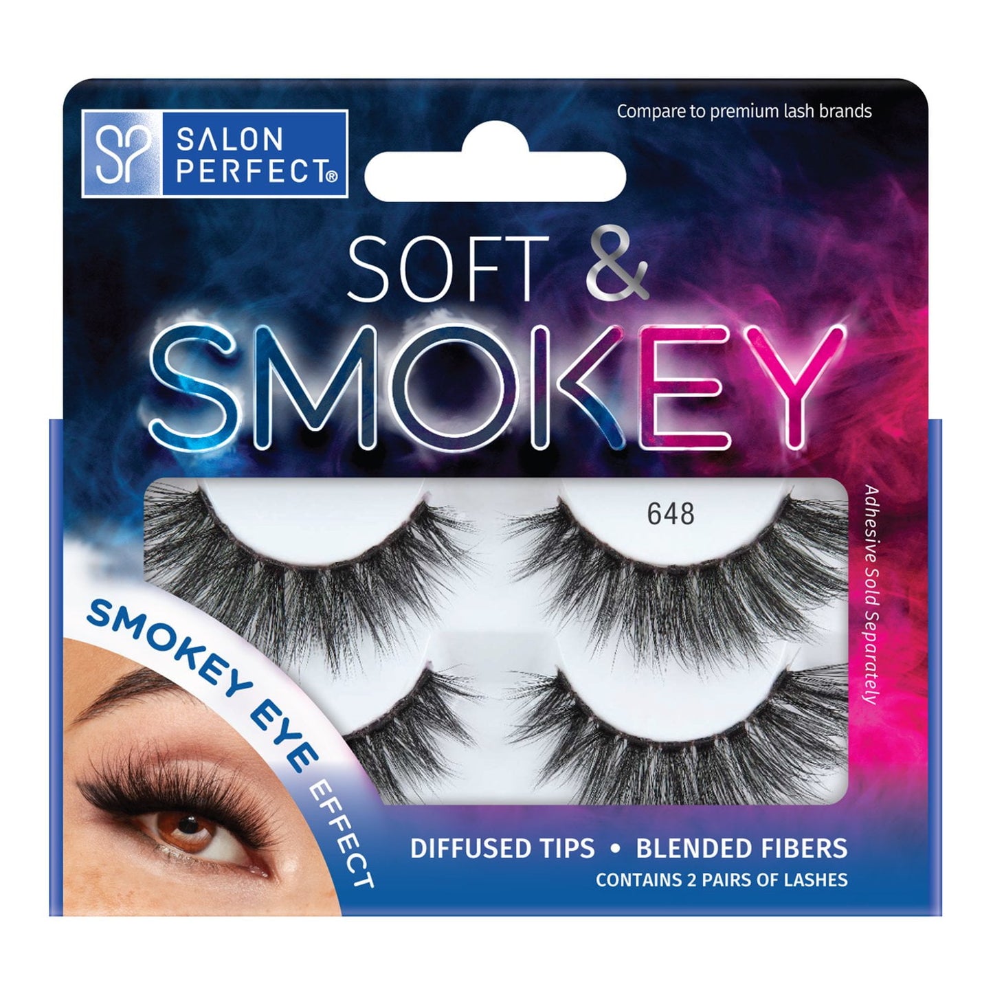 Salon Perfect Soft & Smokey 648 Lash, 2 Pairs