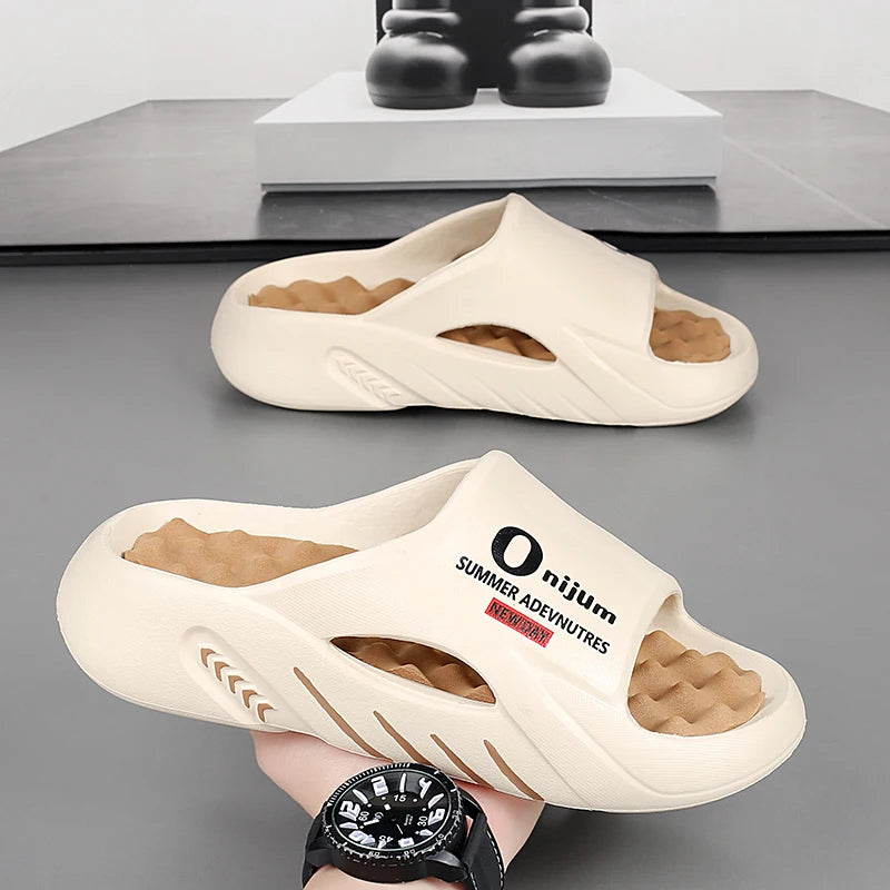 Slippers for Men and Women, New Summer Style, Massage Insoles, Non-Slip, Casual Outdoor Wear, Sports Flip-Flops, Beach Slippers