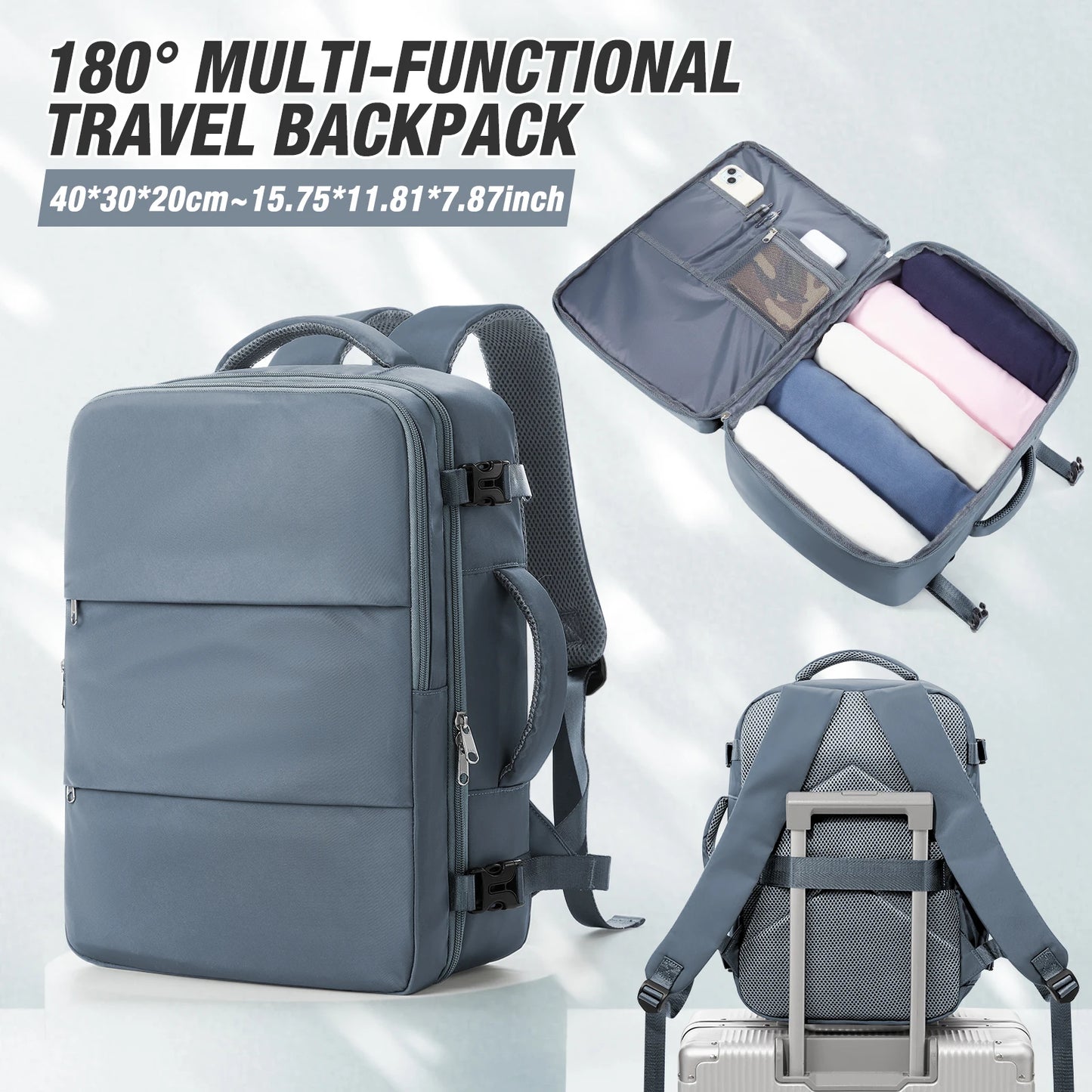 Notebook Backpack Travel 40x30x20 Ryanair Laptop Bag Men Women Business Waterproof Cabin Bag Carry ons Backpack School Bag
