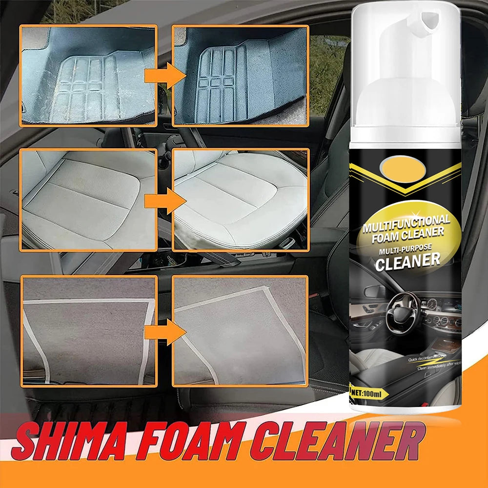 Multifunctional Car Foam Cleaner Auto Seat Cleaning Kit Car Interior Home Wash Leather Spray Foam Clean Maintenance Surfaces