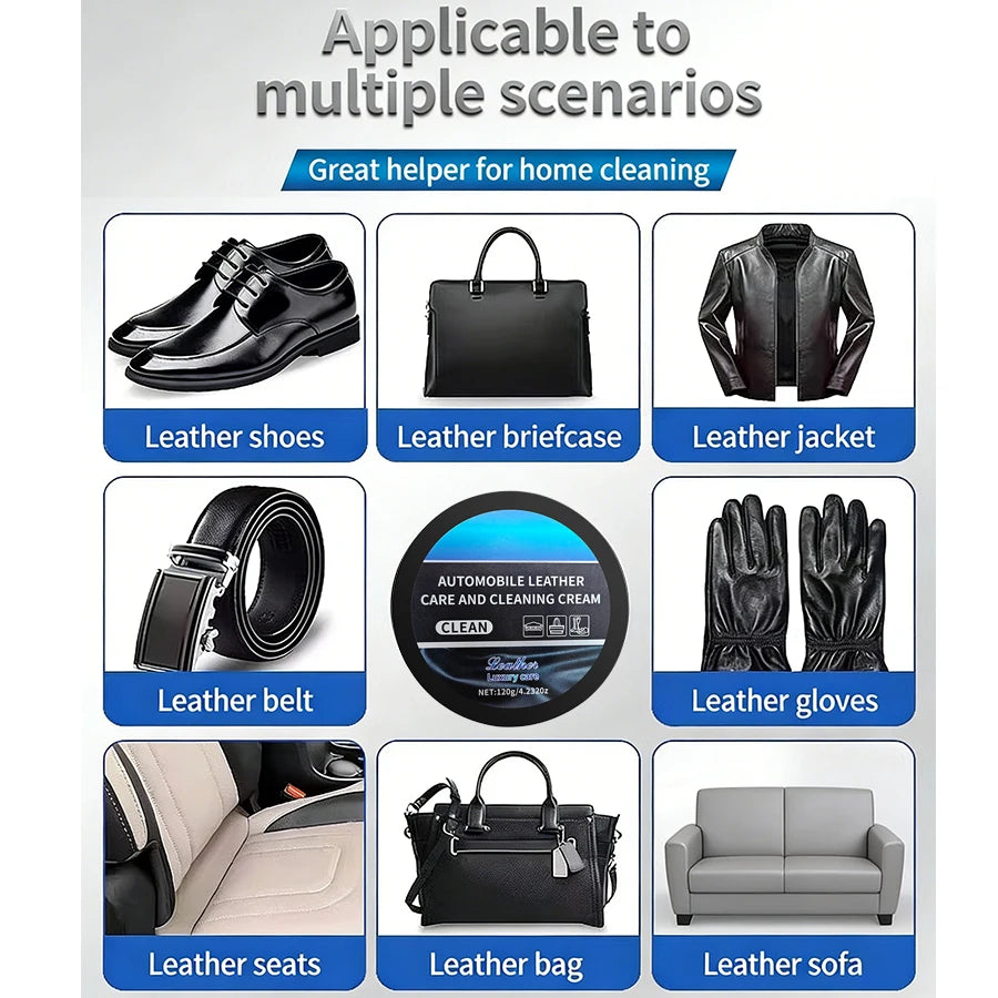Leather Interior Care, Cleaning Cream, Leather Clothing Bags, Leather Shoe Renovation Care, Multifunctional Cleaning Cream