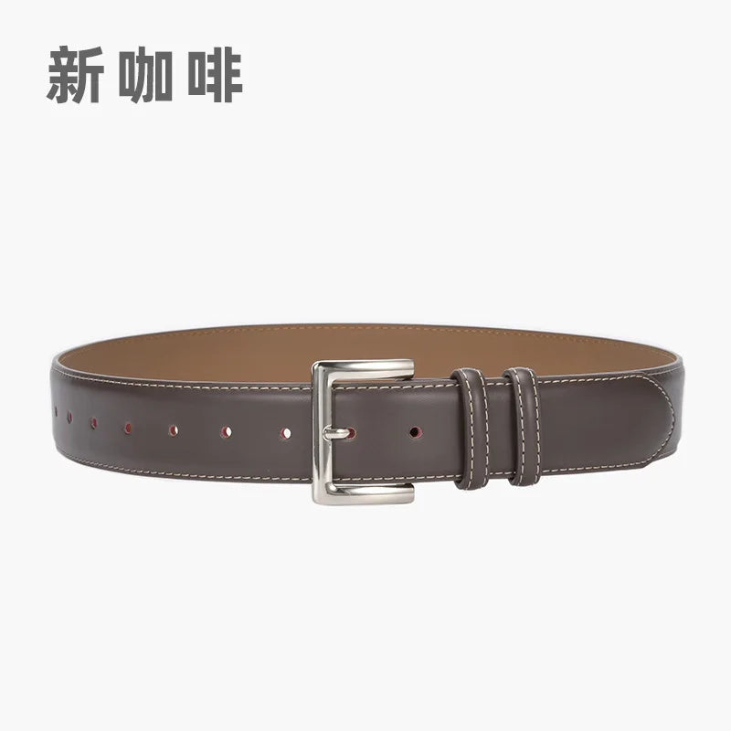 9 Colors Business Women Office Suits Trousers Belts Genuine Cow Leather Corset Dress Shirt Waist Belts Cowhide Femme Ceinture