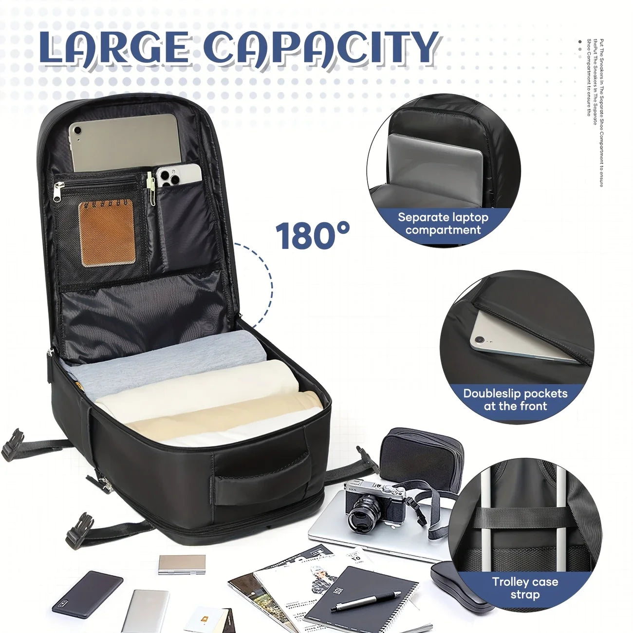 Easyjet 45x36x20 Under Seat Cabin Bags Travel Backpack, Multi-Compartment Carry-On Backpack Men Women Business Notebook Backpack