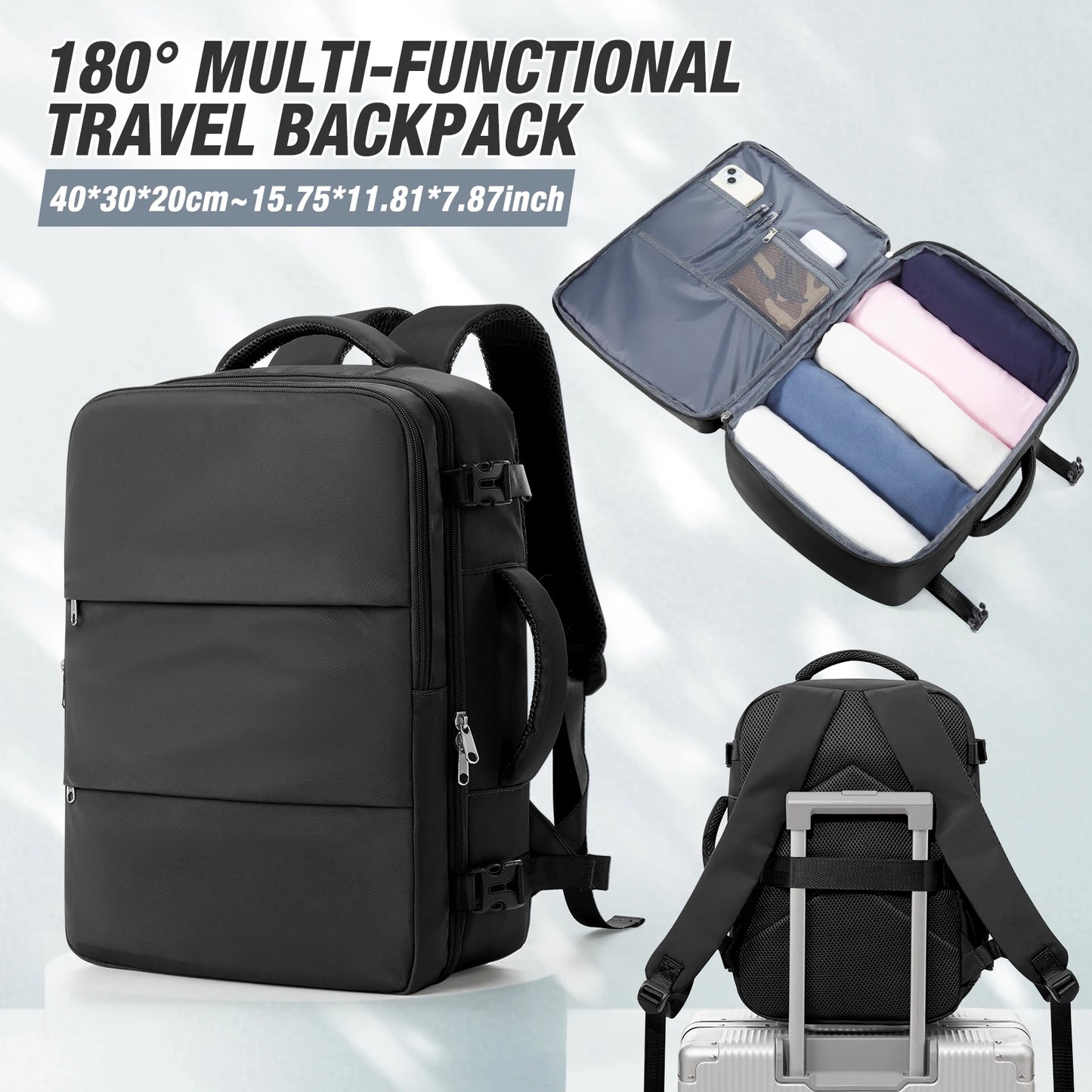 Notebook Backpack Travel 40x30x20 Ryanair Laptop Bag Men Women Business Waterproof Cabin Bag Carry ons Backpack School Bag
