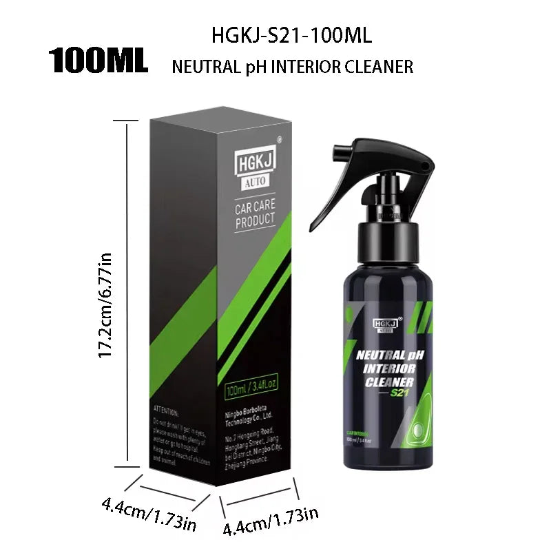 Car Interior Cleaner Agent Ceiling Cleaner Leather Flannel Woven Fabric Water Free Multipurpose Auto Dash Cleaning Tool