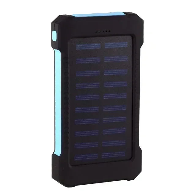 200000mAh Portable Solar Power Bank, External Battery, Fast Charging, Waterproof, with SOS Flashlight Emergency Power Supply New