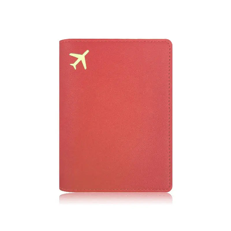 Luxury Gold Airplane Passport Cover Custom Name Men Women Business Passport Holder Personalized Logo Initials Travel Accessories