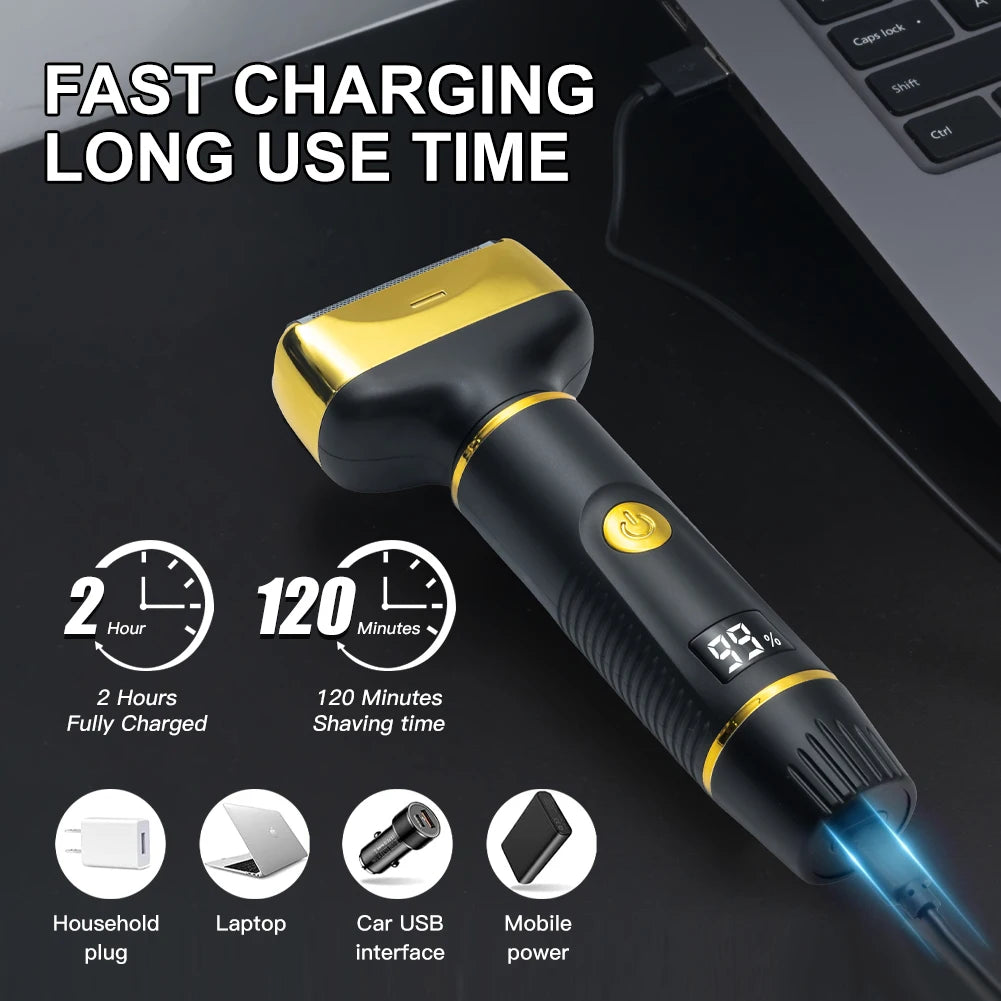 Shaver Professional Electric Razor Shaving Machine Waterproof Beard Trimmer Metal Razor Digital Display Shavers for Men