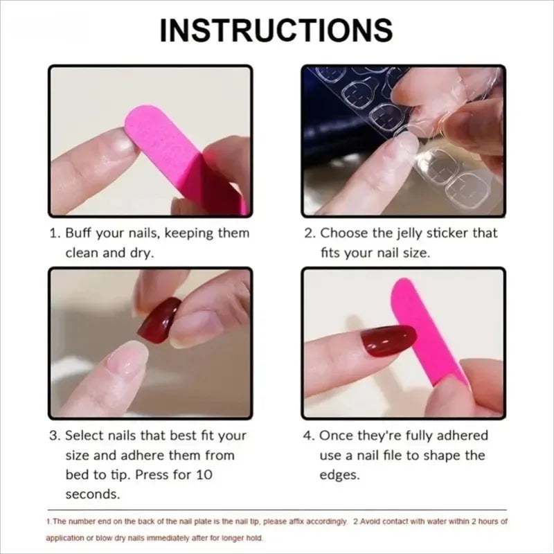 24PCS Spring Summer Pink French Press on Nails Fresh Lemon Strawberry Design Fake Nails for Women Sweet Fruit Almond False Nails