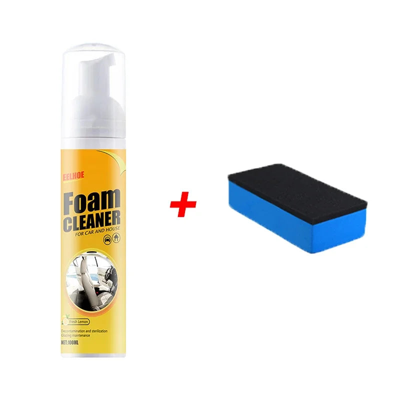 30/60/100/150ml Multi-Purpose Car Wash Foam Cleaner Kit Car Interior Leather Seat Panel Cleaner Anti-aging Cleaning Foam Spray