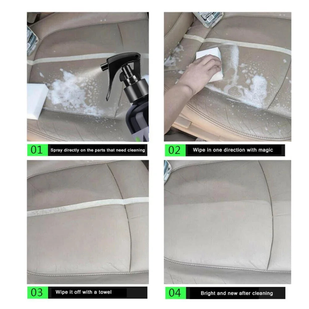 Car Interior Cleaner Agent Ceiling Cleaner Leather Flannel Woven Fabric Water Free Multipurpose Auto Dash Cleaning Tool
