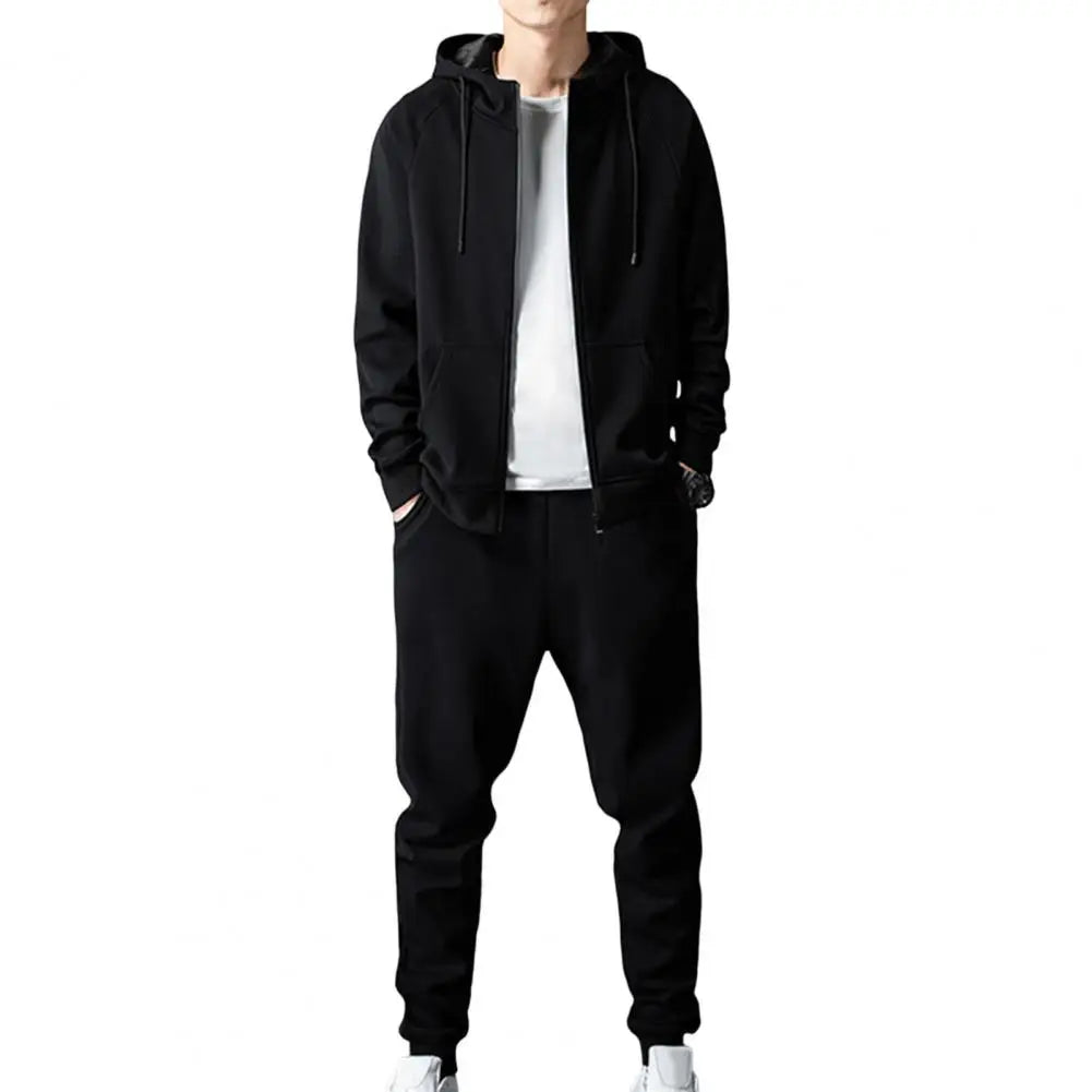 1 Set Men Hoodie Pants  Popular Loose Fit Hood Sweatshirt Sweatpants  Sporty Men Sweatshirt Sweatpants