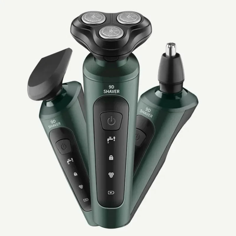 Electric Shavers for Men Waterproof Electric Trimmer Razor Wet &amp Dry Use Rechargeable Battery Rotary Shavers Machine Shaving