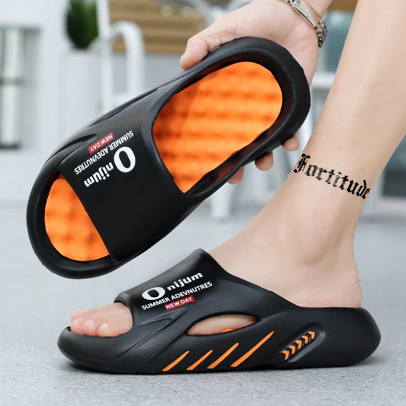Slippers for Men and Women, New Summer Style, Massage Insoles, Non-Slip, Casual Outdoor Wear, Sports Flip-Flops, Beach Slippers