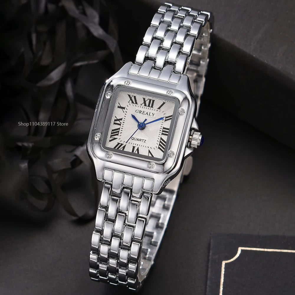 Ladies Fashion Casual Quartz Watch Women Business Stainless Steel Strap Watch