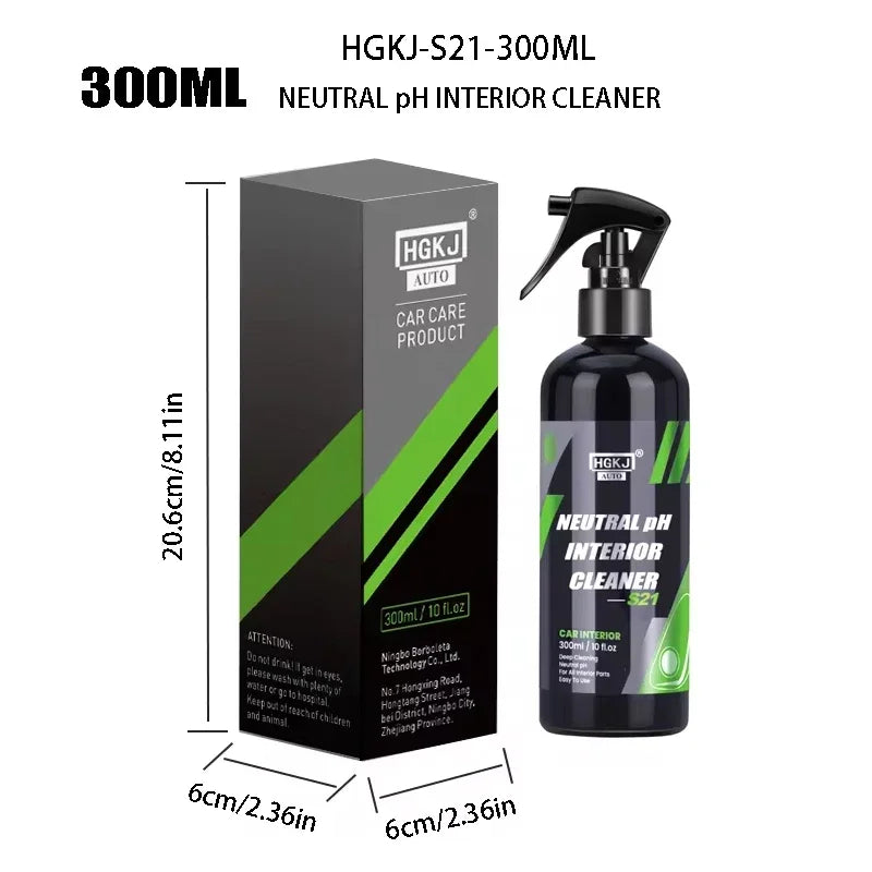 Car Interior Cleaner Agent Ceiling Cleaner Leather Flannel Woven Fabric Water Free Multipurpose Auto Dash Cleaning Tool