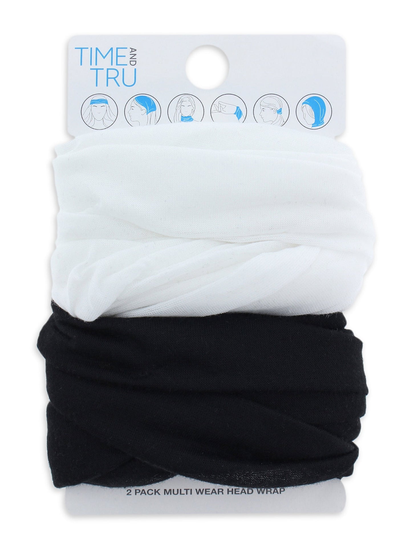 Time and Tru Women’s Solid Head Wrap, 2-Pack