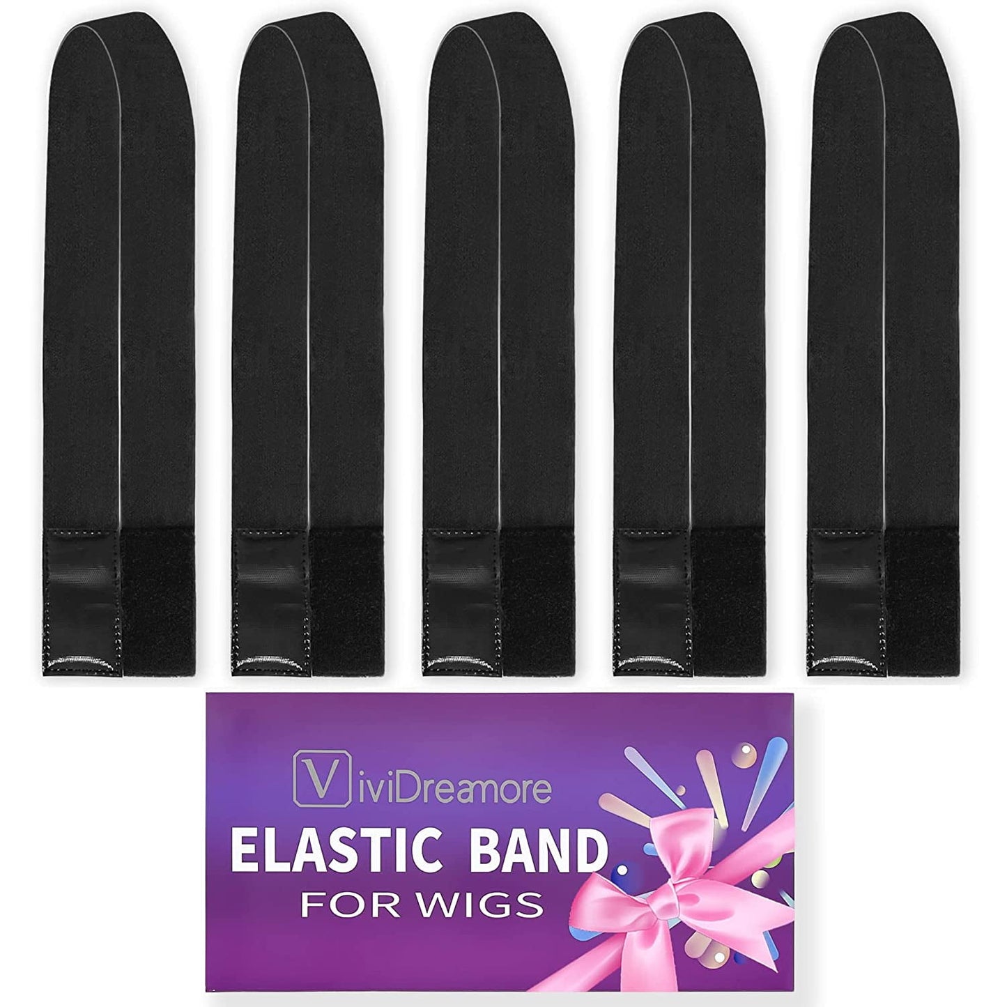 5PCS ViviDreamore Lace Melting Band, Elastic Bands for Wig, Double-Sid
