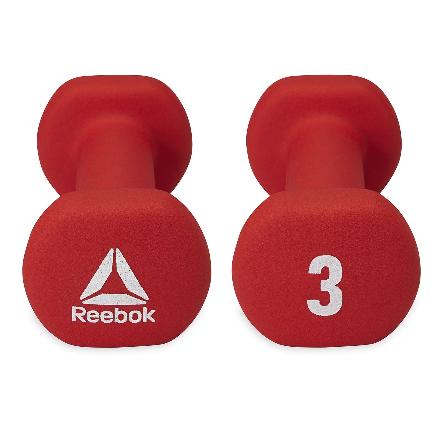 Reebok 3lb Neoprene Hand Weight Set, Cast-Iron Filled, Includes 2 Weig