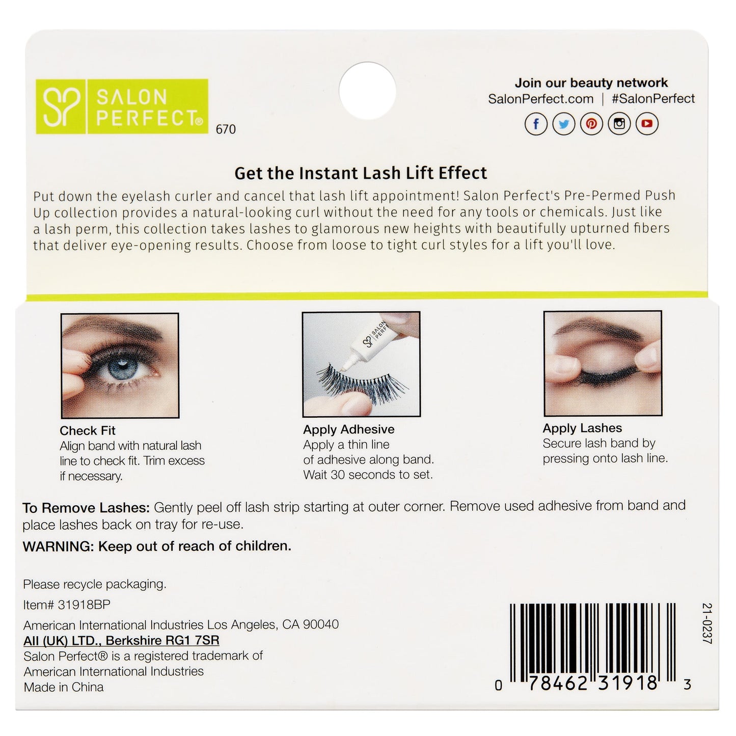 Salon Perfect Pre-Permed Lash, 671, 2 pairs