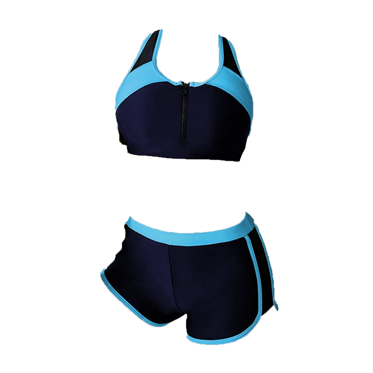 Nyeemya Women's Workout Set Yoga Bra Crop Top with Bodycon Shorts Trac