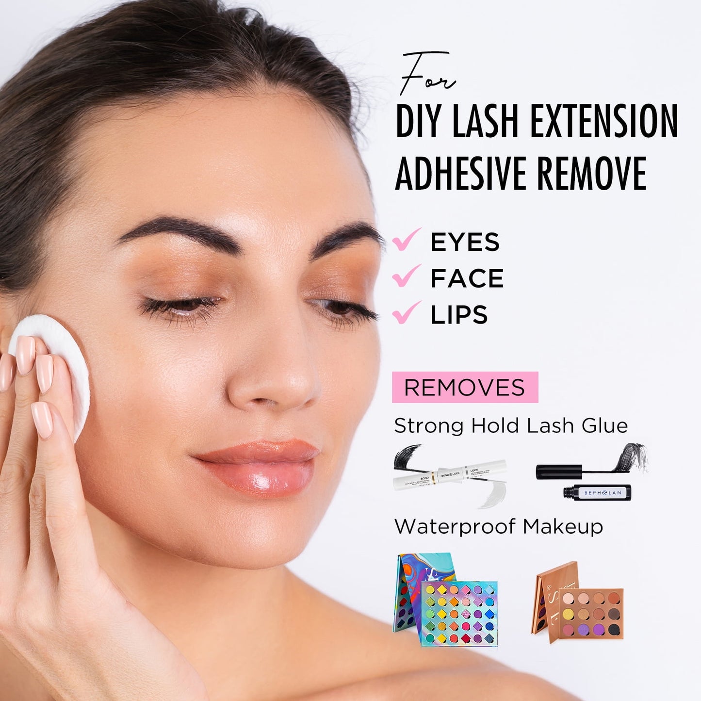BEPHOLAN Lash Glue Remover, DIY Eyelash Extension Remover, Bond & Seal