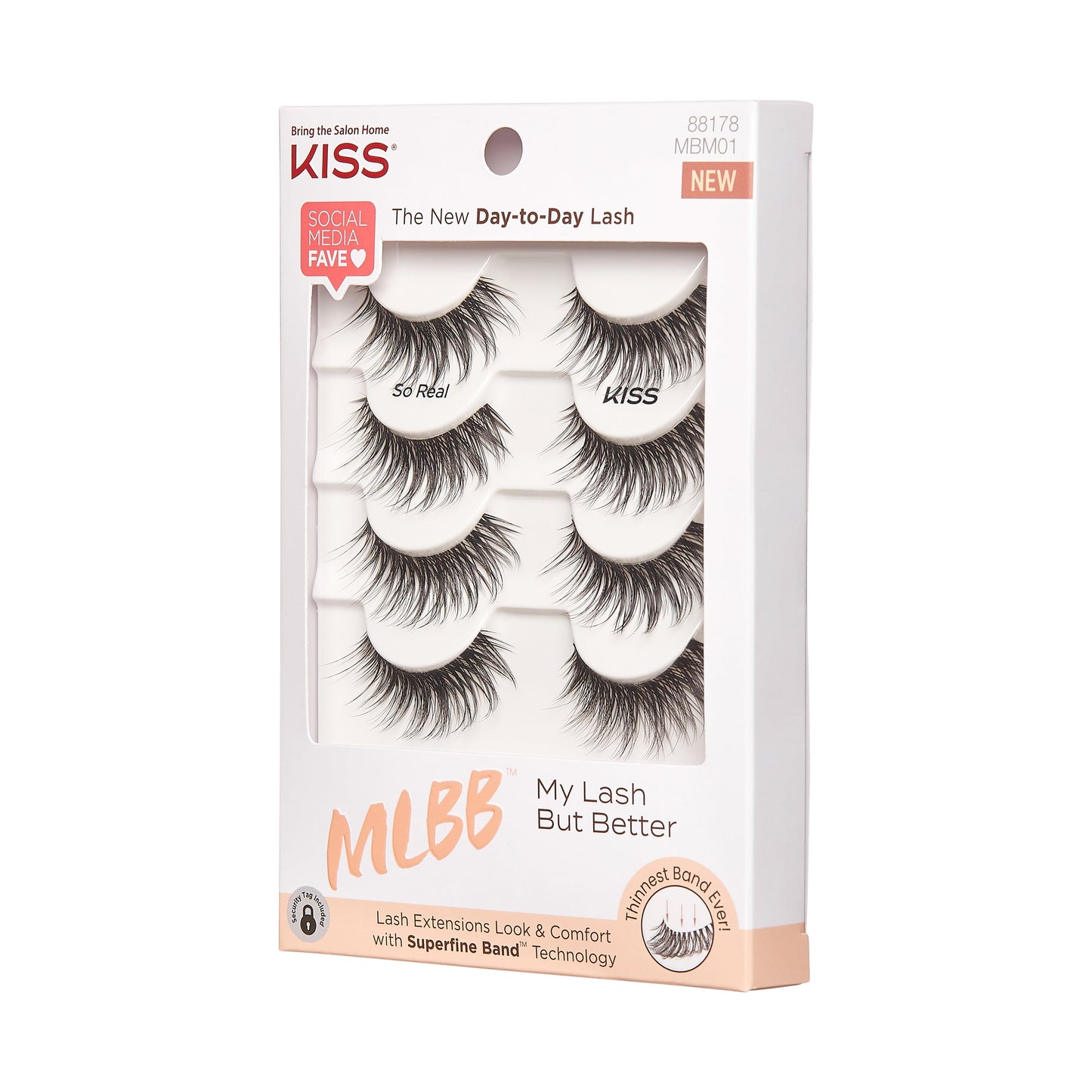 KISS My Lash But Better Fake Eyelashes Multipack, ‘So Real’, Black