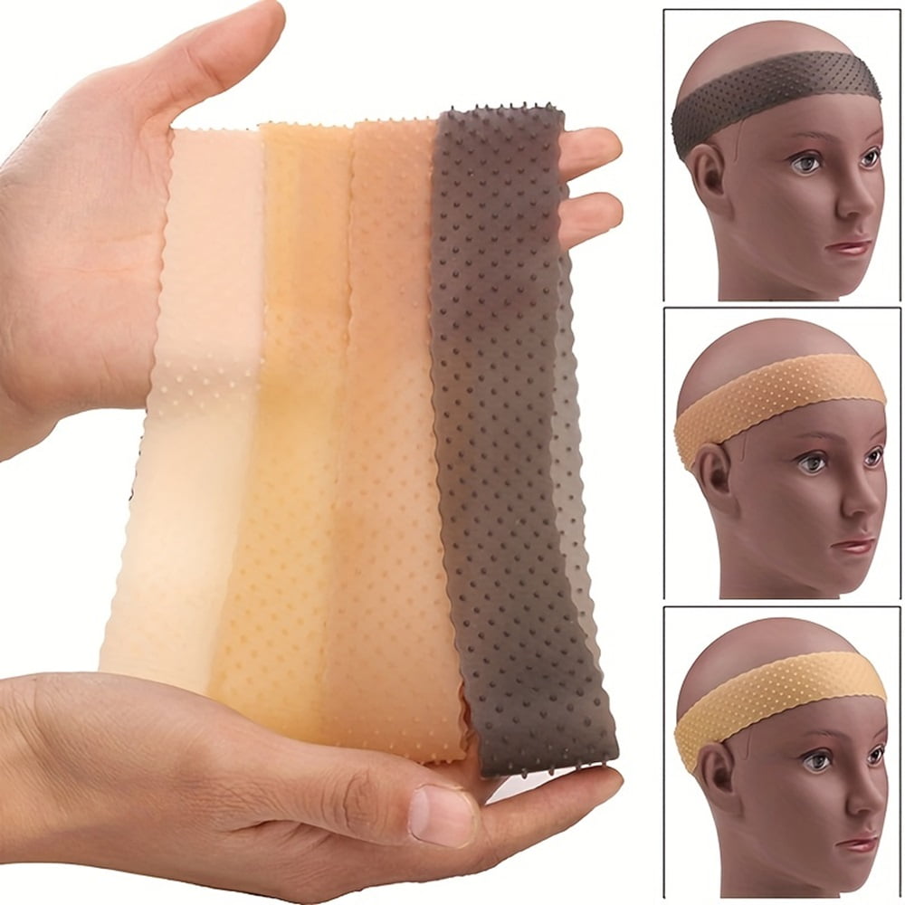 Adjustable Silicone Wig Headband  With HD Wig Cap Non Slip Wig Bands S