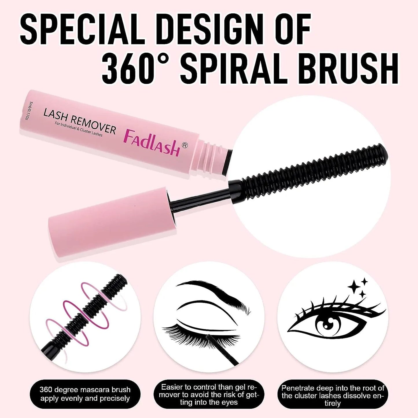 Fadlash Cluster Lash Glue Remover 5 ML Lash Remover for Cluster Indivi