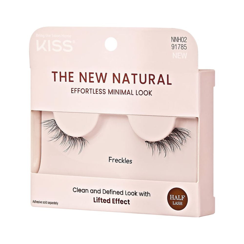 KISS The New Natural False Eyelashes Half Strip Lash Single Pack, 'Fre