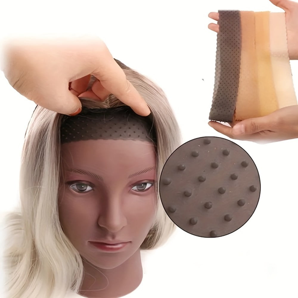 Adjustable Silicone Wig Headband  With HD Wig Cap Non Slip Wig Bands S