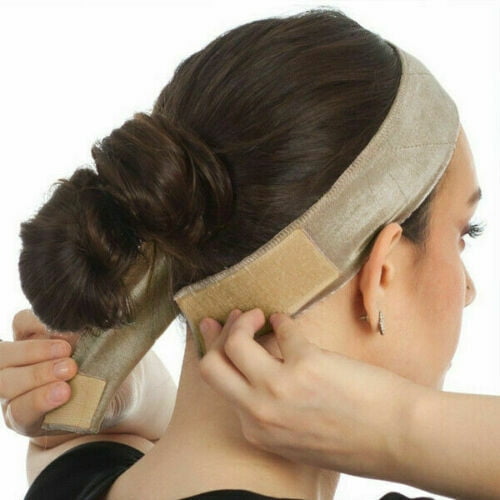 Wig Grip transparent Adjustable HeadBand Velvet Elastic Comfort  Wig B