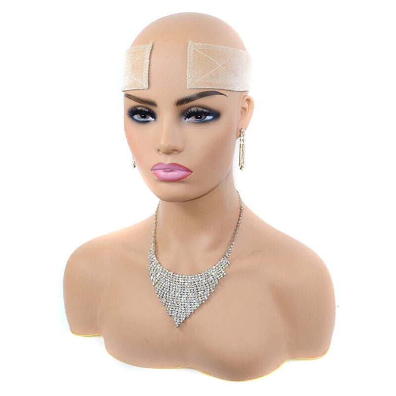 Wig Grip transparent Adjustable HeadBand Velvet Elastic Comfort  Wig B
