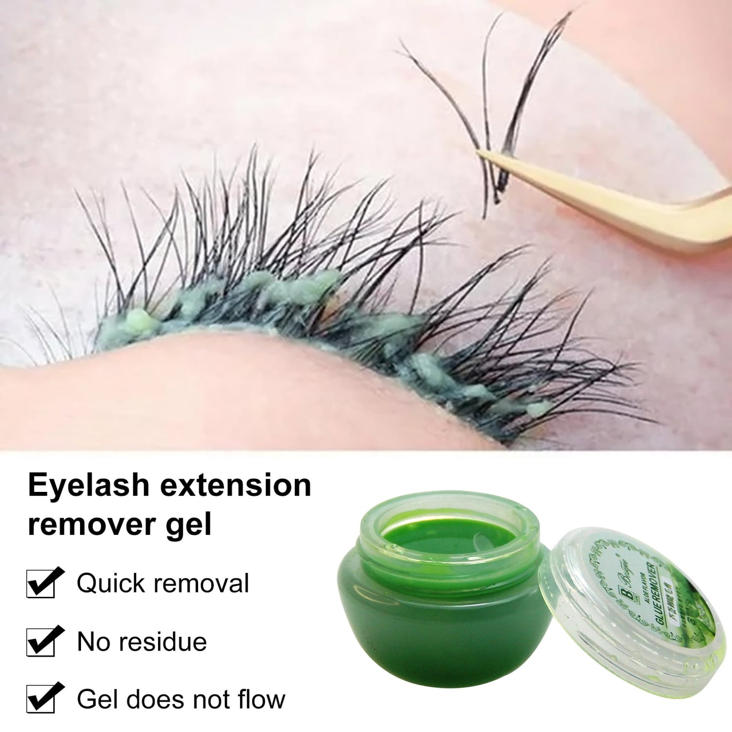 15g Professional Quick Glue Remover Lashes Eyelash Extension Cleaner &